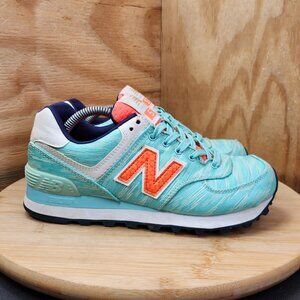 New Balance 574 Womens Blue Sneakers Size 6 Summer Waves